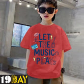 Radiant Regalia Luxurious Oversized Tees in Deep Red